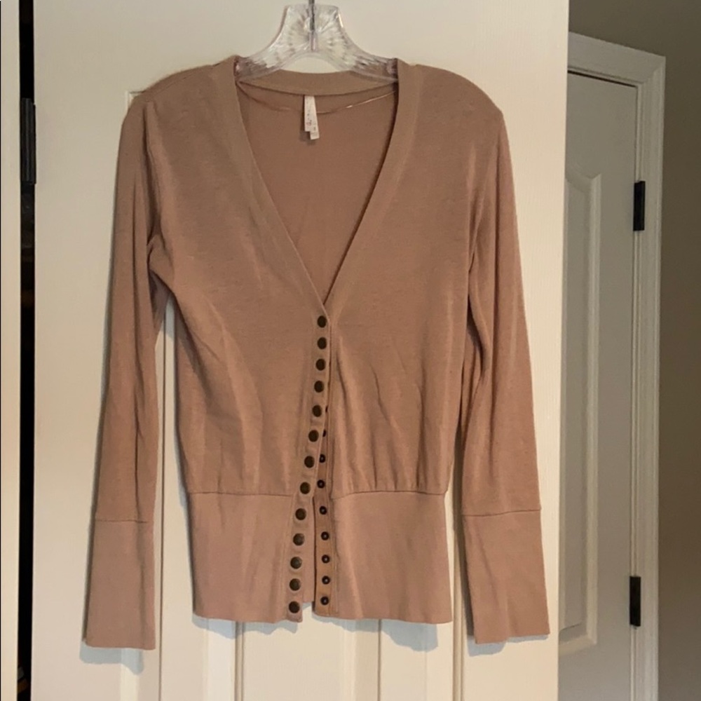 Color Story snap front cardigan